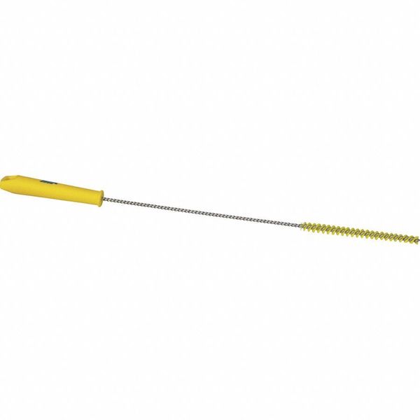 7/8 in W Tube and Valve Brush, Stiff, 14 in L Handle, 6 in L Brush, Yellow, 20 in L Overall