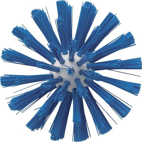 3 7/8 in W Tube and Pipe Brush, Medium, Not Applicable L Handle, 6 in L Brush, Blue