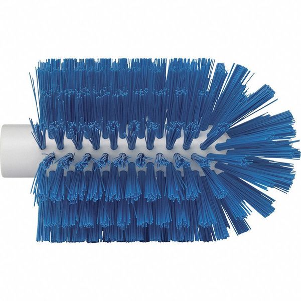 3 7/8 in W Tube and Pipe Brush, Medium, Not Applicable L Handle, 6 in L Brush, Blue