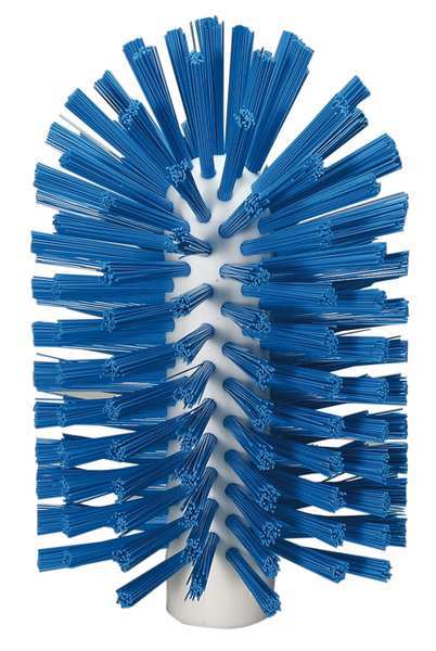 3 7/8 in W Tube and Pipe Brush, Medium, Not Applicable L Handle, 6 in L Brush, Blue
