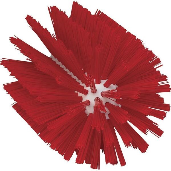 3 7/8 in W Tube and Pipe Brush, Medium, Not Applicable L Handle, 6 in L Brush, Red