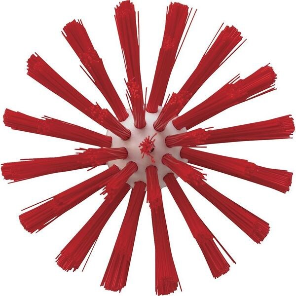 3 7/8 in W Tube and Pipe Brush, Medium, Not Applicable L Handle, 6 in L Brush, Red