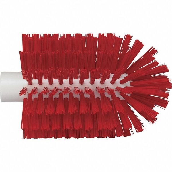 3 7/8 in W Tube and Pipe Brush, Medium, Not Applicable L Handle, 6 in L Brush, Red