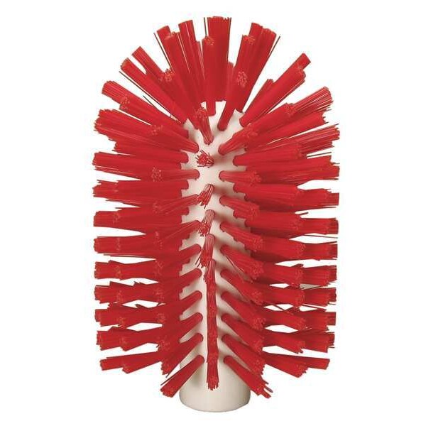 3 7/8 in W Tube and Pipe Brush, Medium, Not Applicable L Handle, 6 in L Brush, Red