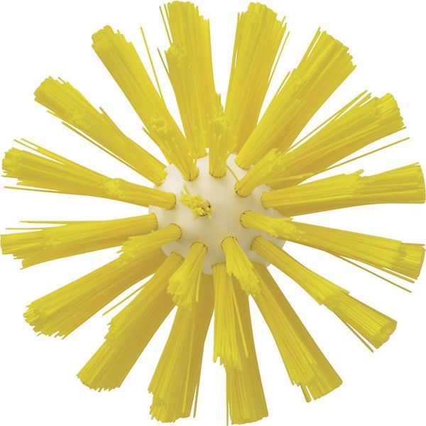 3 7/8 in W Tube and Pipe Brush, Medium, Not Applicable L Handle, 6 in L Brush, Yellow