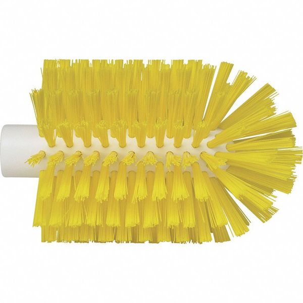 3 7/8 in W Tube and Pipe Brush, Medium, Not Applicable L Handle, 6 in L Brush, Yellow