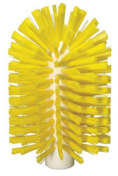 3 7/8 in W Tube and Pipe Brush, Medium, Not Applicable L Handle, 6 in L Brush, Yellow