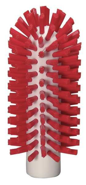 2 3/8 in W Tube and Pipe Brush, Stiff, Not Applicable L Handle, 5 1/2 in L Brush, Red