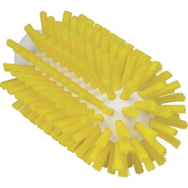 2 3/8 in W Tube and Pipe Brush, Stiff, Not Applicable L Handle, 5 1/2 in L Brush, Yellow
