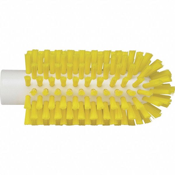 2 3/8 in W Tube and Pipe Brush, Stiff, Not Applicable L Handle, 5 1/2 in L Brush, Yellow