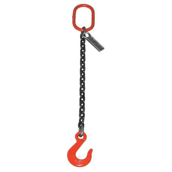 Chain Sling, Sngl Leg, 15000 lb, 1/2In, 6ft