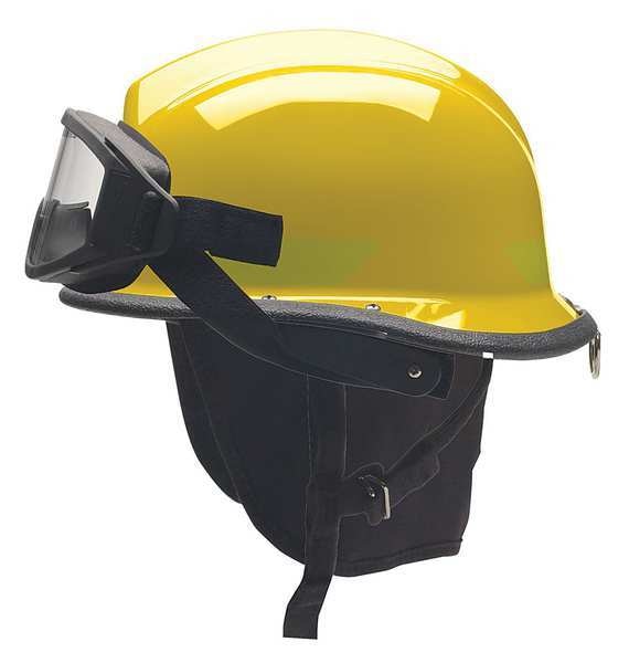 Fire Helmet, Quick Release 3-Point, Yellow