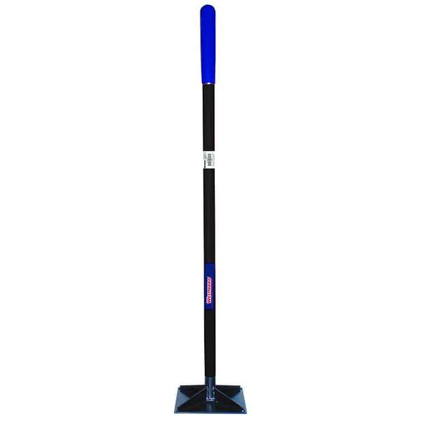 Tamper, Steel, 8in.L x 8in.W, Rubber Grip