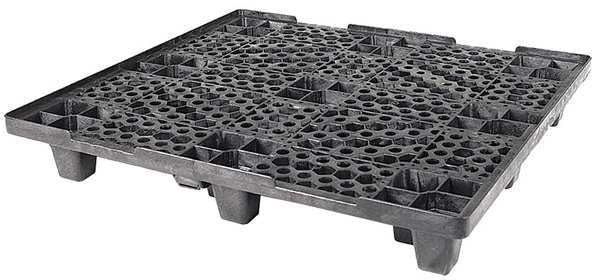 High Density Polyethylene Pallet, 48 3/4 in L, 45 3/4 in W, 6 5/8 in H
