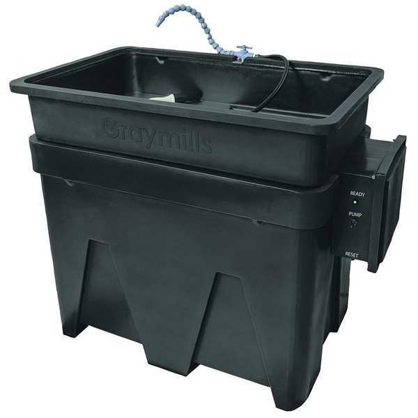 Parts Washer, Aqueous, 30 gal., Cap 200 lb.