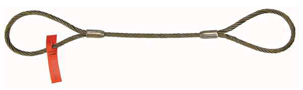 Sling, Wire Rope, 18 Ft L, Vert Cap 7800 lb