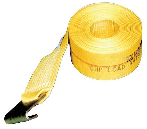 Tiedown, Winch Strap, WLL5000 lb, Flat Hook
