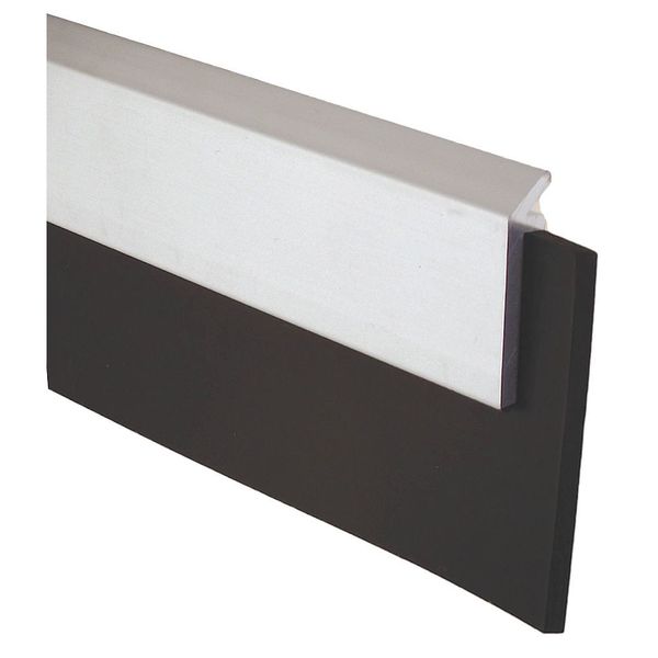 Weatherstrip, Flat, 8 ft L, Silver, Neoprene