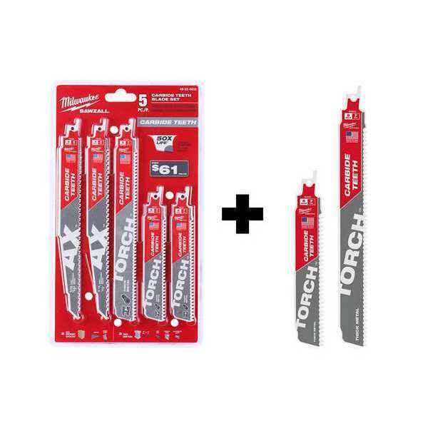 Carbide Teeth Sawzall, 5 Pcs