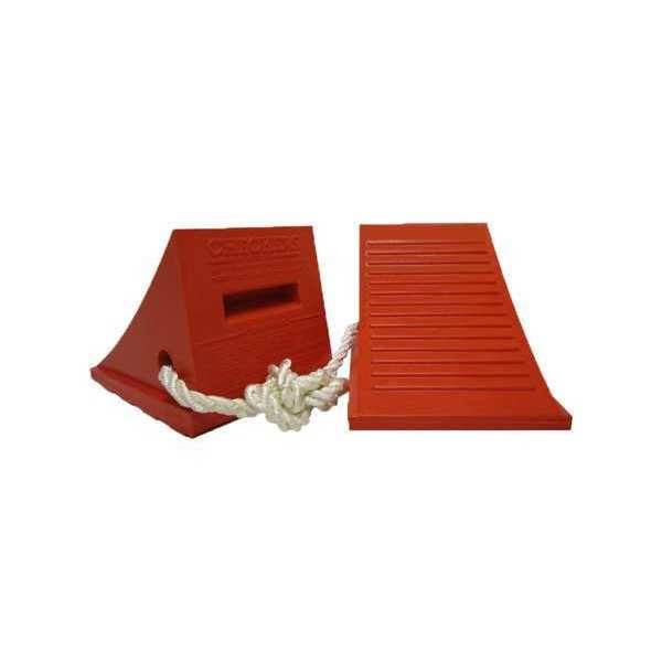 Utility Wheel Chock, Roped Pr, 30k lb.Cap
