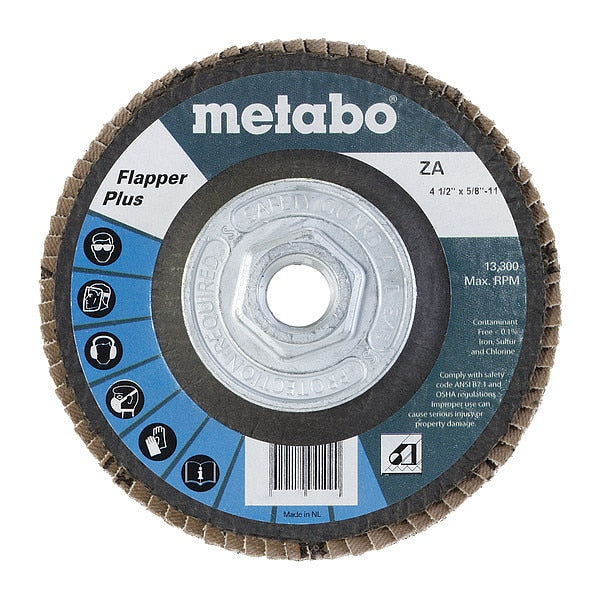Flap Disc, 4-1/2 dia., Grit 60, 5/8
