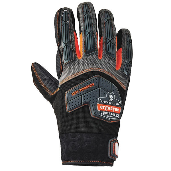Anti-Vibration Gloves, Black, XL, PR