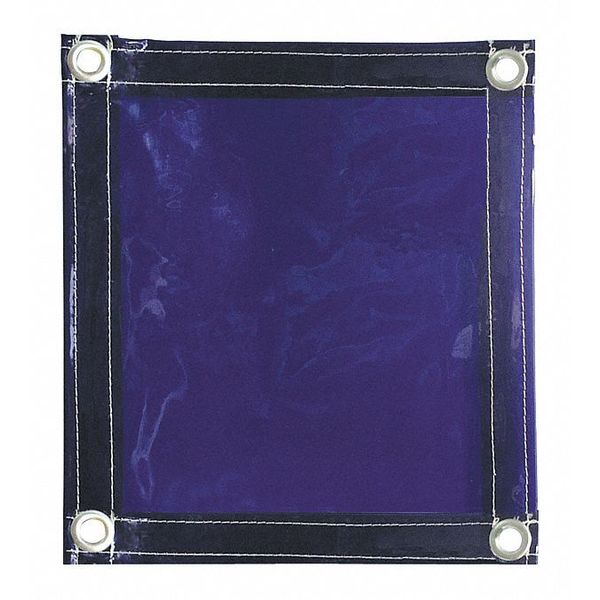 Welding Curtain, Blue, Vinyl, 6 ft W, 6 ft H