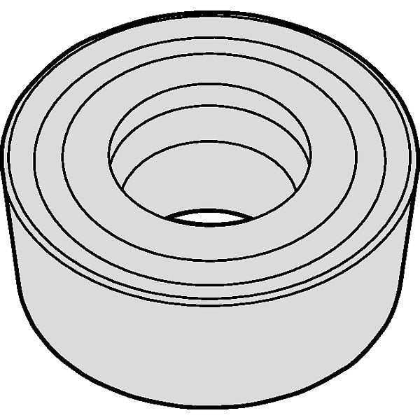 Insert, Round, 0.2362 in, None, Carbide