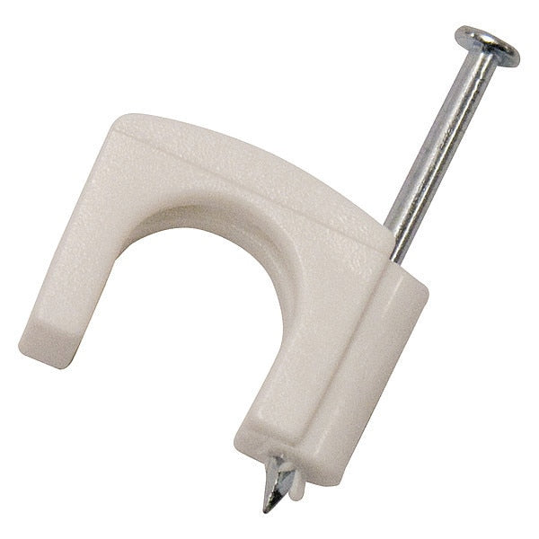 Coaxial Cable Staple, White 7/16