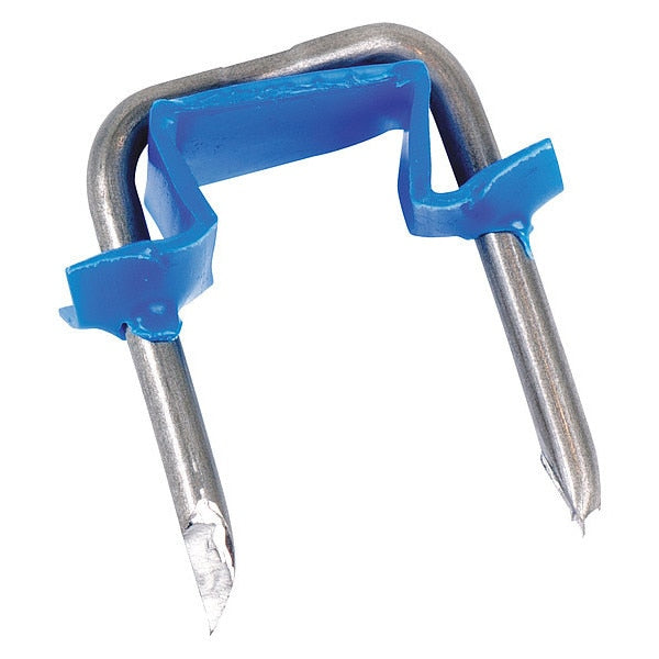Metal Insulated Staple, Blue, 1/2