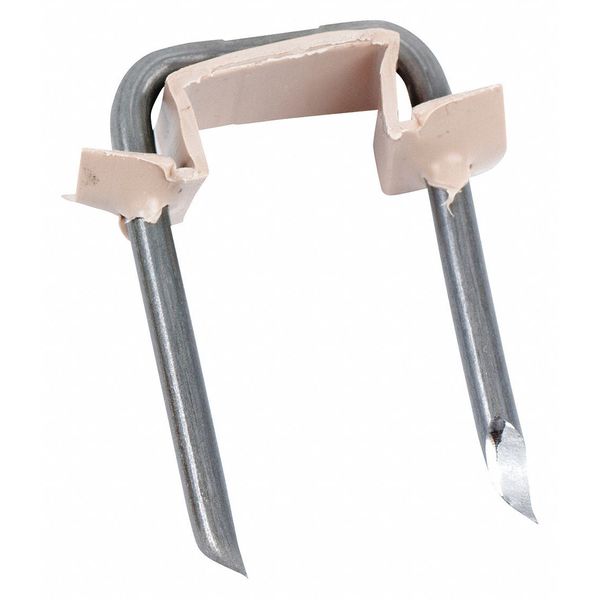 Metal Insulated Staple, Tan 9/16