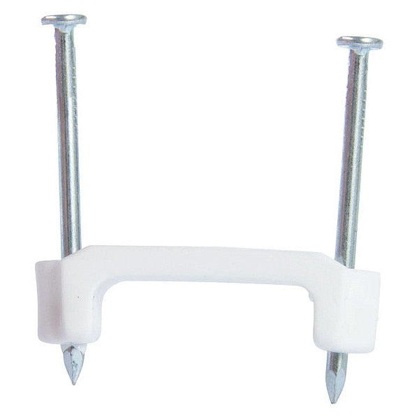Cable Staple White, Plastic NM, 3/4