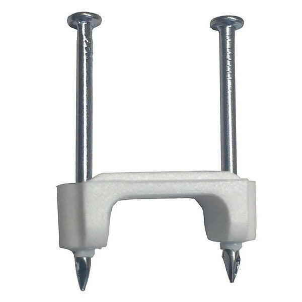 Cable Staple Whte, Plastic NM, 1/2