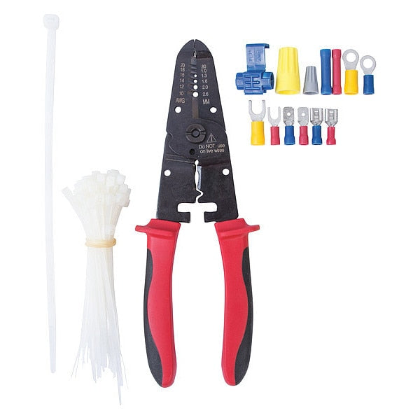 Terminal and Crimping Tool Kit, 100 Piece
