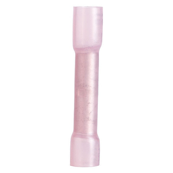 Splce Butt Heat Shrnk, 22-16 AWG, Red, PK25