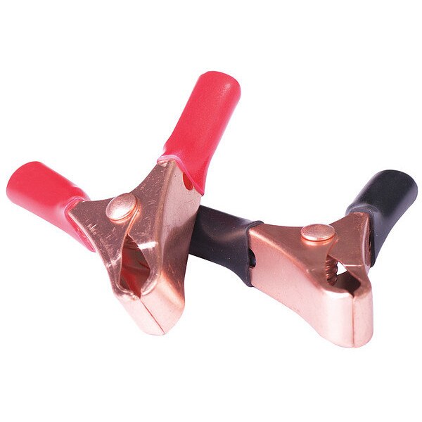 Copper Clad Insulated Battery Clamp, 10A, PK2