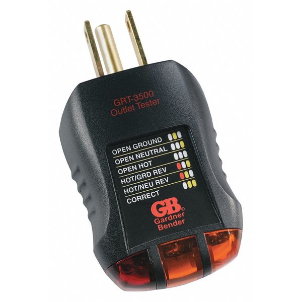 Outlet Tester, Circuit Analyzer, 120VAC