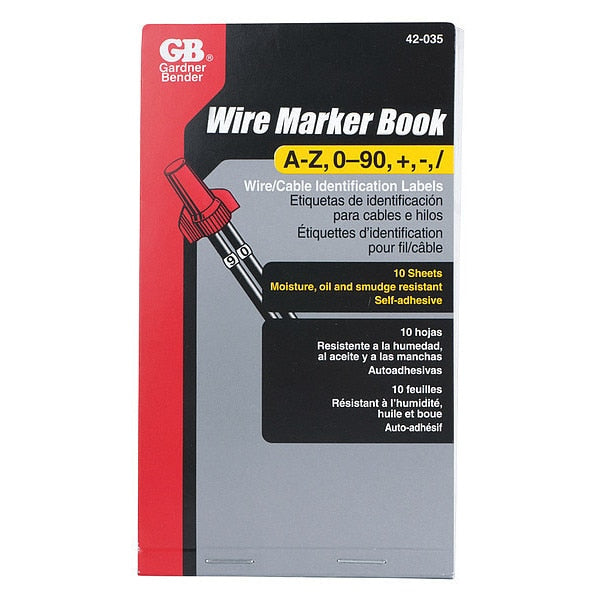 Wire Markers (A-Z, 1-90, Symbols)