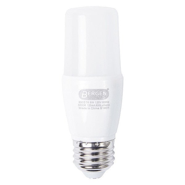 LED Stk Light Bulb, 800 lm, 5000K, 8W, PK5