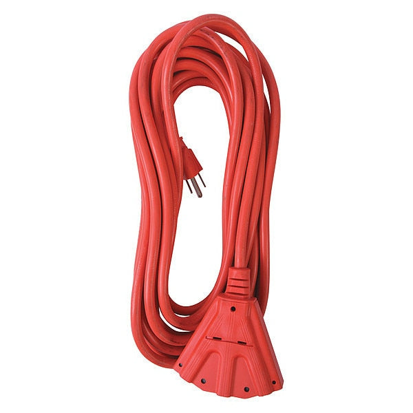Extension Cord, Triple Tap, 15A, 25 ft, 14/3
