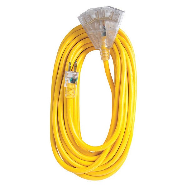Triple Tap, Extension Cord, 15A, 50 ft, 12/3