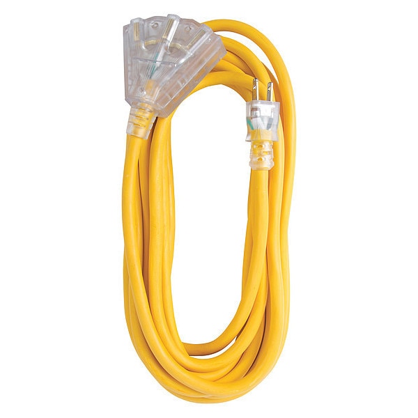 Triple Tap, Extension Cord, 15A, 25 ft, 12/3