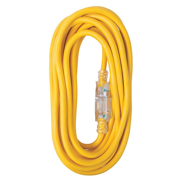 Single Extension Cord, 15A, 25 ft, 12/3