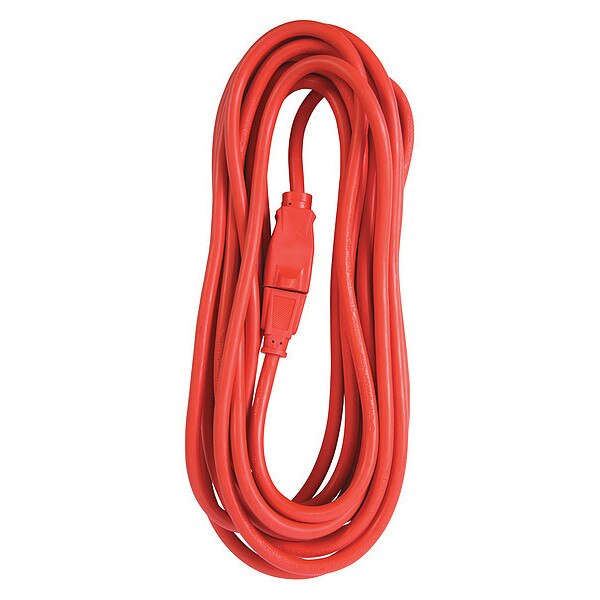 Single Extension Cord, 15A, 25 ft, 14/3