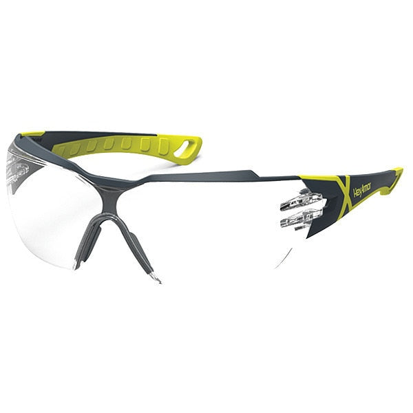 Safety Glasses, Wraparound Clear Polycarbonate Lens, Anti-Fog, Scratch Resistant