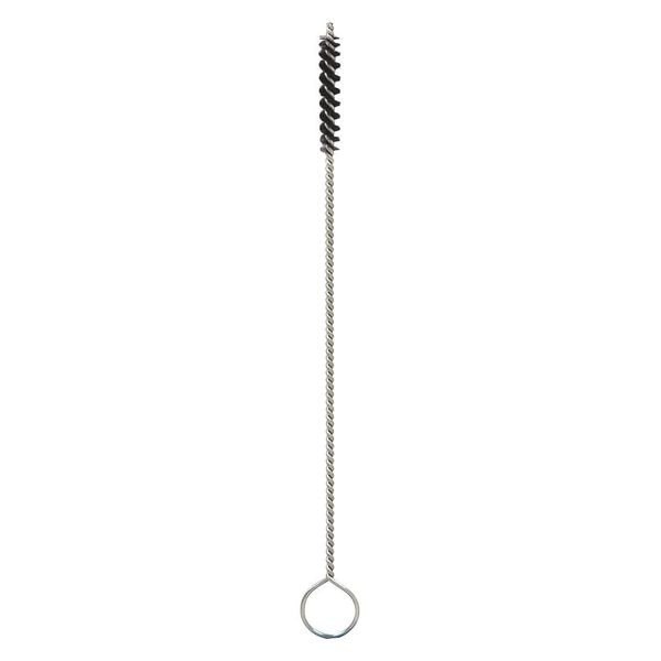 Tube and Pipe Brush, 2 1/2 in L Handle, 3/4 in L Brush, Silver, Wire, 4 in L Overall