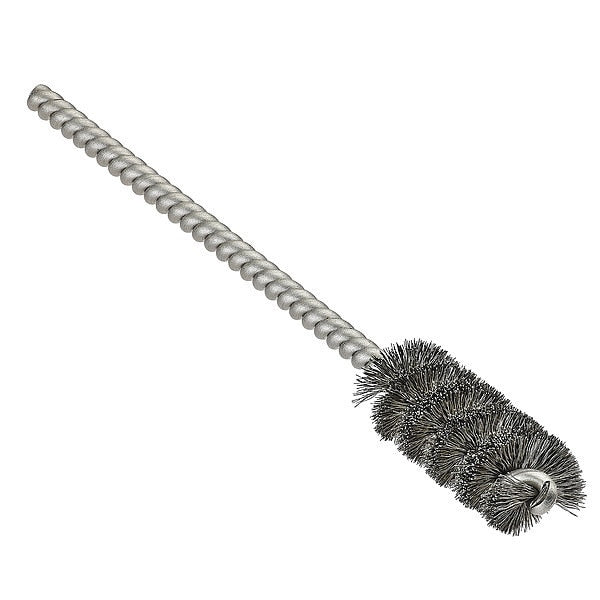 Tube and Pipe Brush, 3 1/4 in L Handle, 1 in L Brush, Silver, Polypropylene, 6 1/2 in L Overall