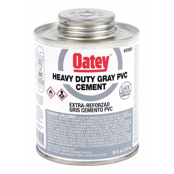 PVC Cement, Gray, 16 oz.