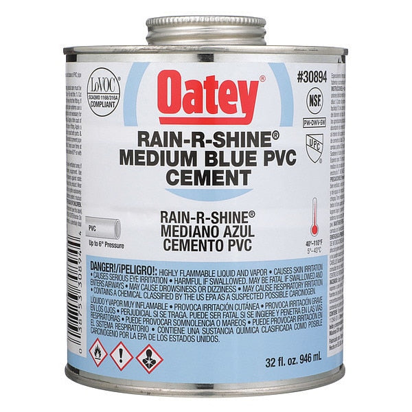 PVC Cement, Blue, 32 oz.
