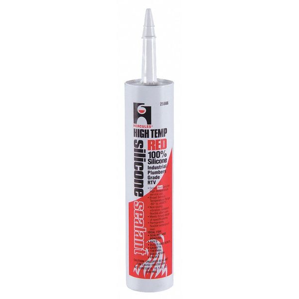 Sealant, 10.1 oz, Cartridge, Red, Silicone Base